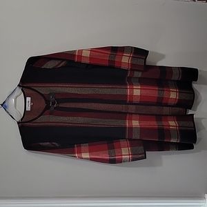 Jones Studio long tartan cardigan 1X